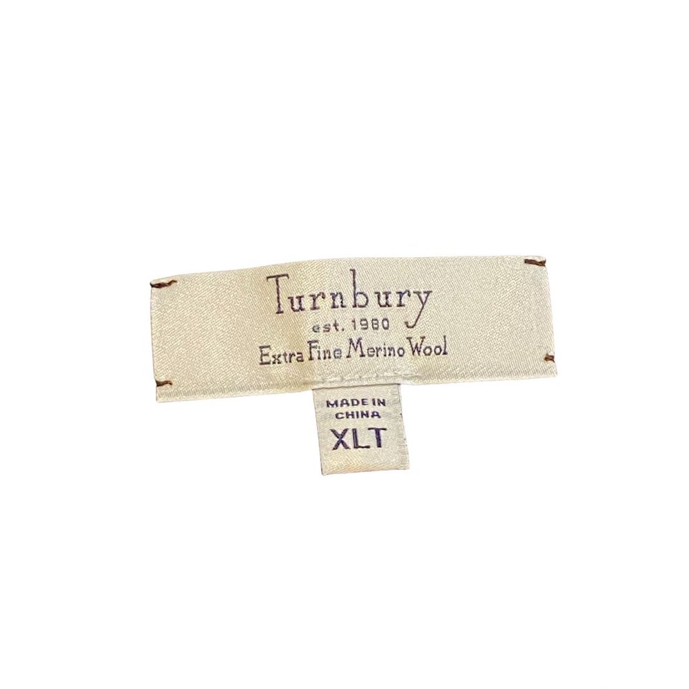 TURNBURY 100% Brown Extra Fin Merino Wool V-Neck Sweater Vest Grandpa Men's XLT - Picture 2 of 7